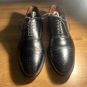 Allen Edmonds Weybridge 5908 Black Leather Oxford Shoes Men's Size 10.5 E